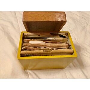 Vintage Viking  wooden recipe box Made in Japan with recipes